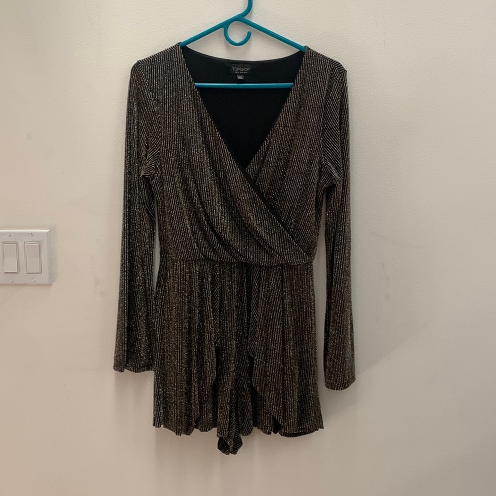 TOPSHOP Sparkle Romper - size 10
